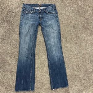 7 for all mankind blue bootcut jeans